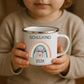 Personalisierte Emaille Tasse Schulkind 2026 mit Name Little Mathilda Little Mathilda Emaille Tasse