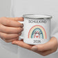 Personalisierte Emaille Tasse Schulkind 2026 mit Name Little Mathilda Little Mathilda Emaille Tasse