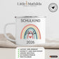 Personalisierte Emaille Tasse Schulkind 2026 mit Name Little Mathilda Little Mathilda Emaille Tasse