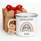 Personalisierte Emaille Tasse Schulkind 2026 mit Name Little Mathilda Little Mathilda Emaille Tasse