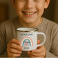 Personalisierte Emaille Tasse Schulkind 2026 mit Name Little Mathilda Little Mathilda Emaille Tasse