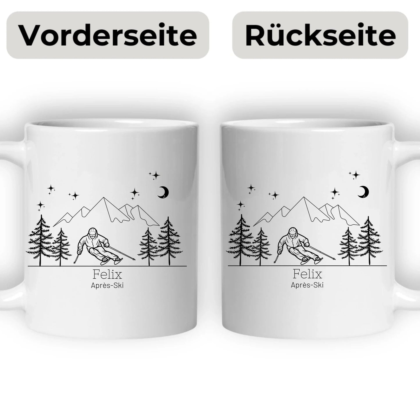 Personalisierte Emaille Tasse "Skifahrer" Little Mathilda Little Mathilda Emaille Tasse