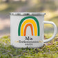 Personalisierte Emaille - Tasse zur Erstkommunion – Grüner Regenbogen Little Mathilda Little Mathilda Emaille Tasse