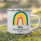 Personalisierte Emaille - Tasse zur Erstkommunion – Grüner Regenbogen Little Mathilda Little Mathilda Emaille Tasse
