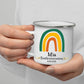 Personalisierte Emaille - Tasse zur Erstkommunion – Grüner Regenbogen Little Mathilda Little Mathilda Emaille Tasse