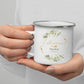 Personalisierte Emaille - Tasse zur Erstkommunion mit Blumenkranz Little Mathilda Little Mathilda Emaille Tasse