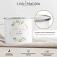 Personalisierte Emaille - Tasse zur Erstkommunion mit Blumenkranz Little Mathilda Little Mathilda Emaille Tasse