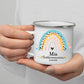 Personalisierte Emaille Tasse zur Kommunion mit Namen und Regenbogen Little Mathilda Little Mathilda Emaille Tasse