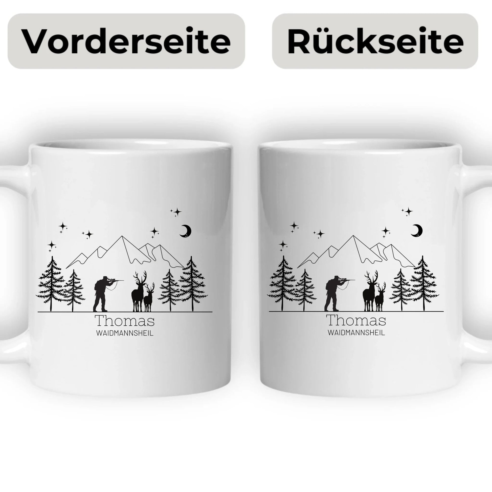 Personalisierte Jägertasse mit Namen – Emaille Tasse für Jäger Little Mathilda Little Mathilda Emaille Tasse