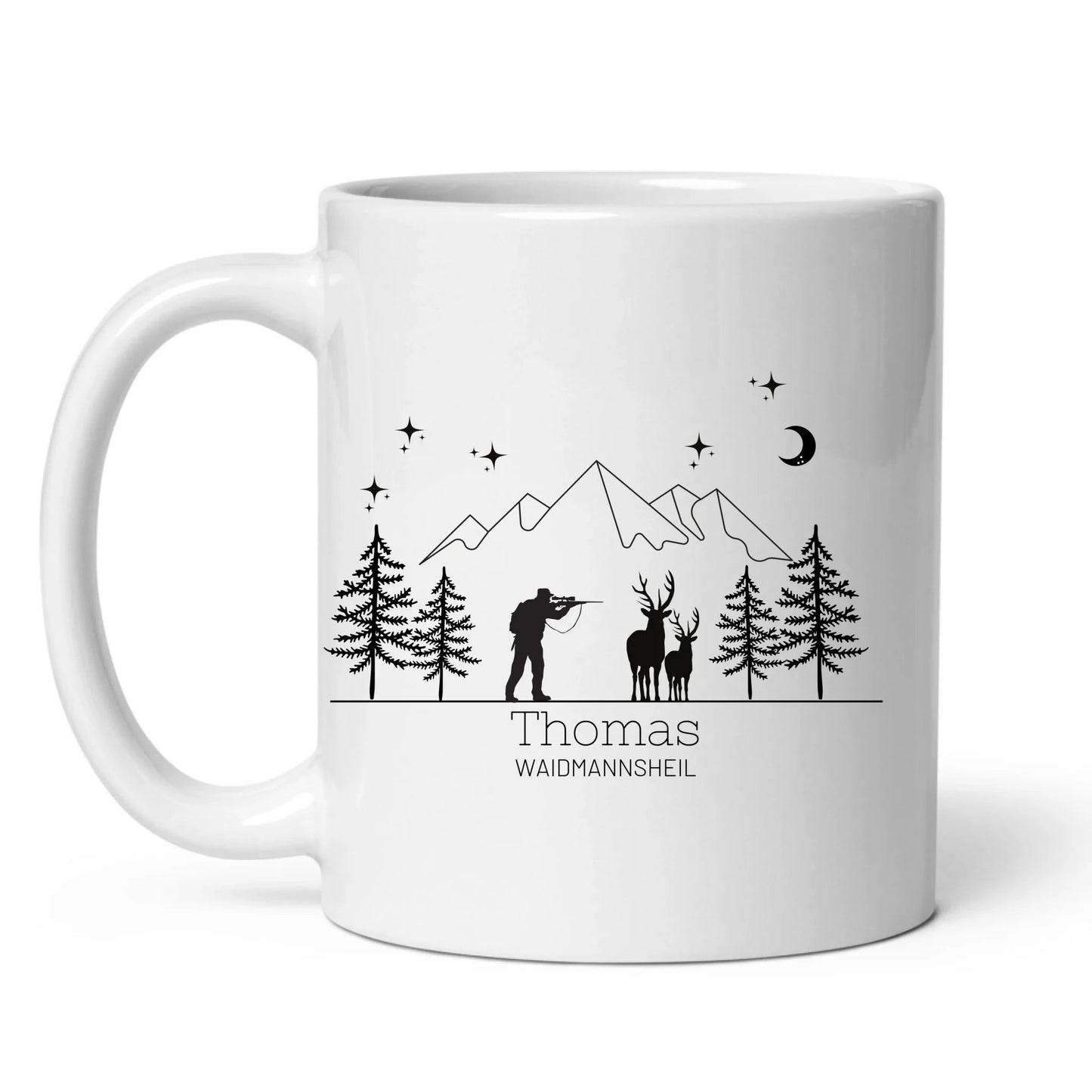 Personalisierte Jägertasse mit Namen – Emaille Tasse für Jäger Little Mathilda Little Mathilda Emaille Tasse