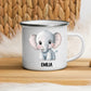 Personalisierte Kindertasse Elefant mit Namen Little Mathilda Little Mathilda Emaille Tasse