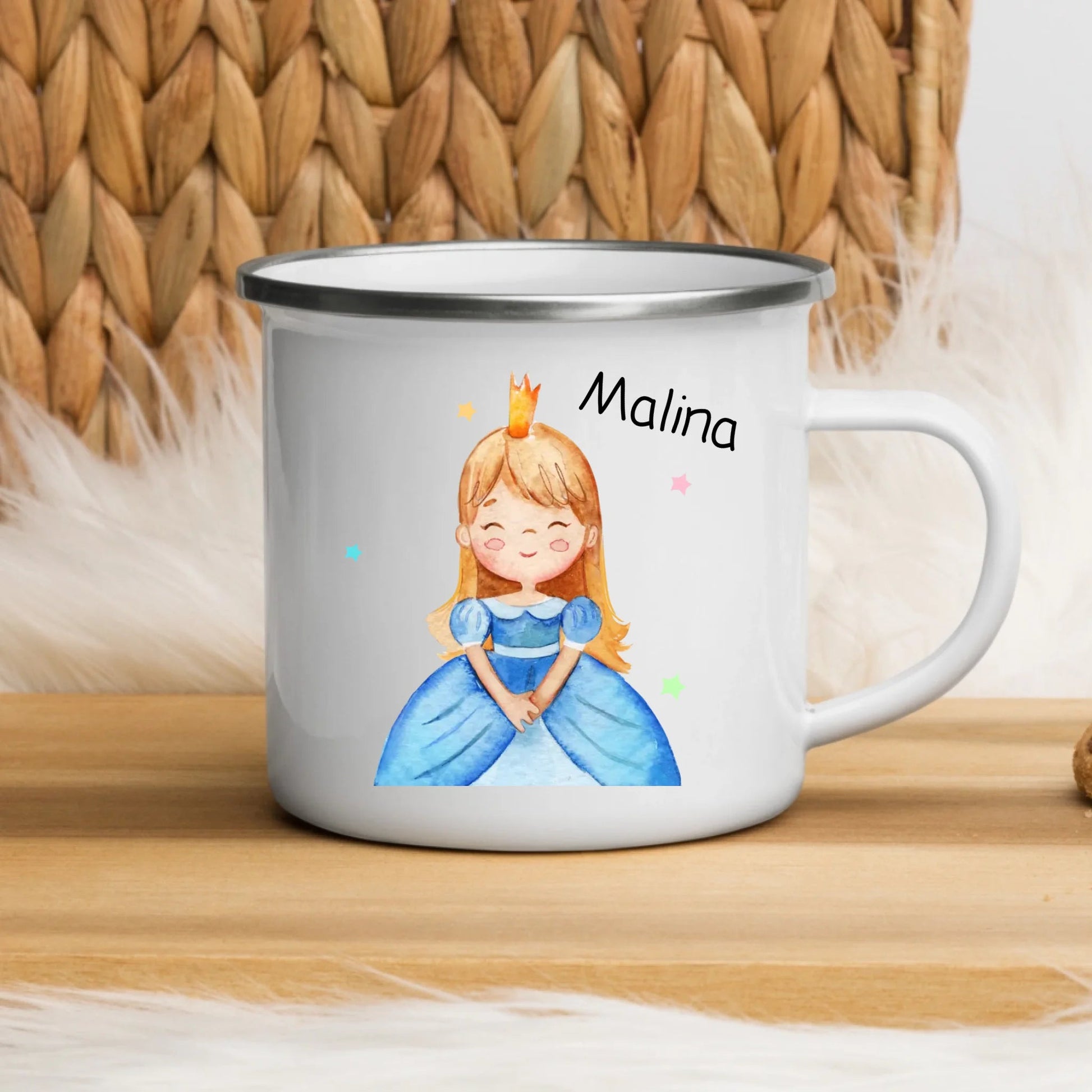 Personalisierte Kindertasse "Kleine Prinzessin" Little Mathilda Little Mathilda Emaille Tasse