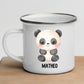 Personalisierte Kindertasse Pandabär mit Namen Little Mathilda Little Mathilda Emaille Tasse