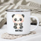 Personalisierte Kindertasse Pandabär mit Namen Little Mathilda Little Mathilda Emaille Tasse