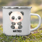 Personalisierte Kindertasse Pandabär mit Namen Little Mathilda Little Mathilda Emaille Tasse