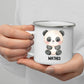 Personalisierte Kindertasse Pandabär mit Namen Little Mathilda Little Mathilda Emaille Tasse