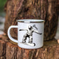 Personalisierte Snowboard Tasse mit Namen – Geschenk für Snowboarder & Wintersportfans Little Mathilda Little Mathilda Emaille Tasse