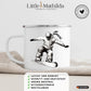 Personalisierte Snowboard Tasse mit Namen – Geschenk für Snowboarder & Wintersportfans Little Mathilda Little Mathilda Emaille Tasse