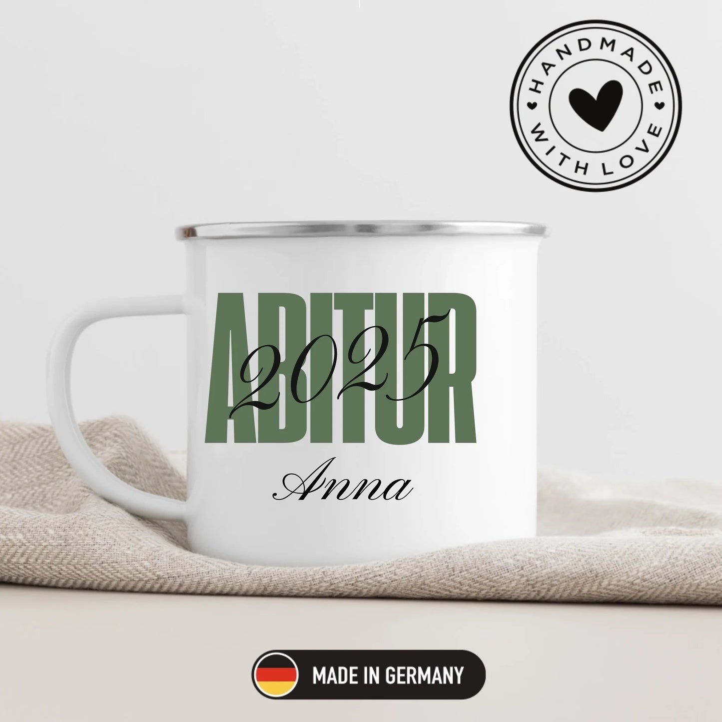 Personalisierte Tasse Abitur 2025 Little Mathilda Little Mathilda Emaille Tasse
