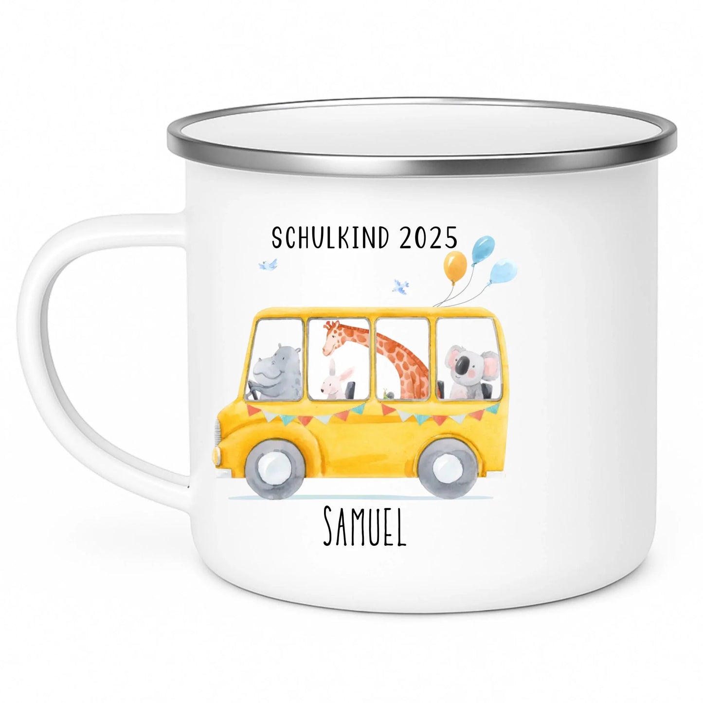 Personalisierte Tasse Schulkind zur Einschulung - Schulkind 2025 Little Mathilda Little Mathilda Emaille Tasse