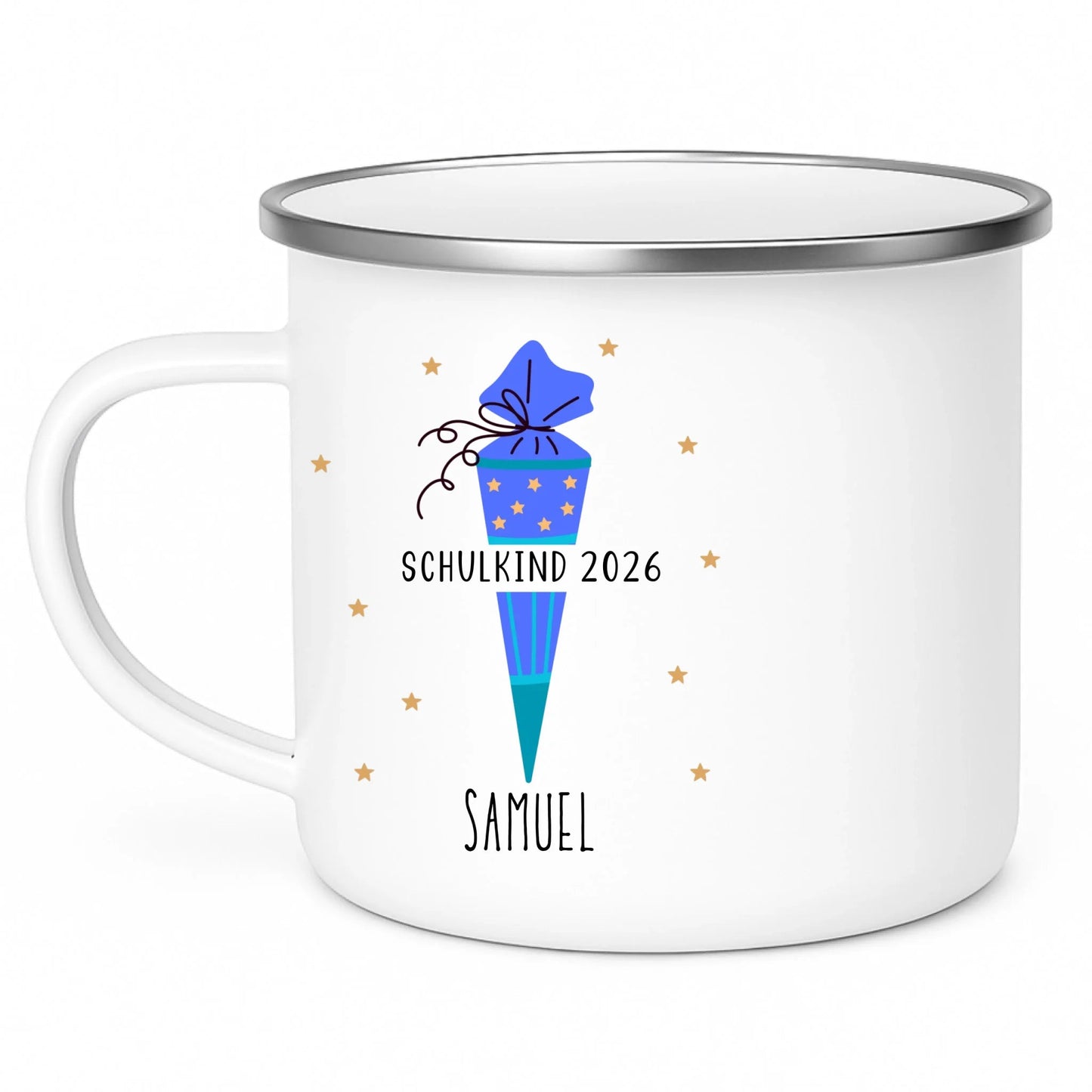 Personalisierte Tasse zur Einschulung - Schulkind 2025 Little Mathilda Little Mathilda Emaille Tasse