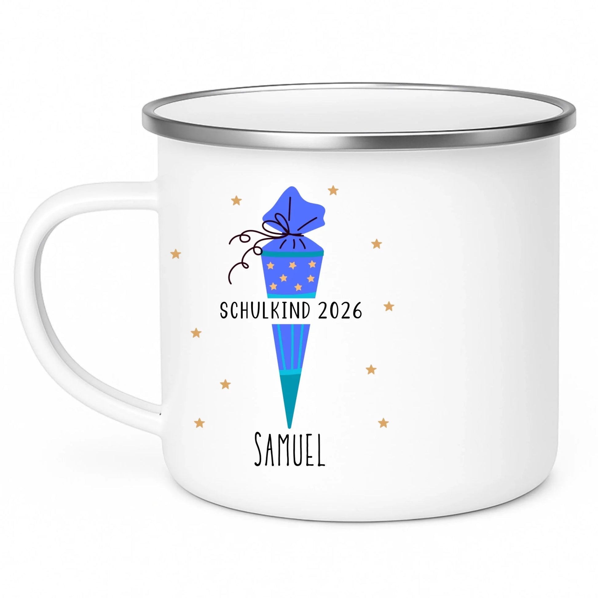 Personalisierte Tasse zur Einschulung - Schulkind 2025 Little Mathilda Little Mathilda Emaille Tasse