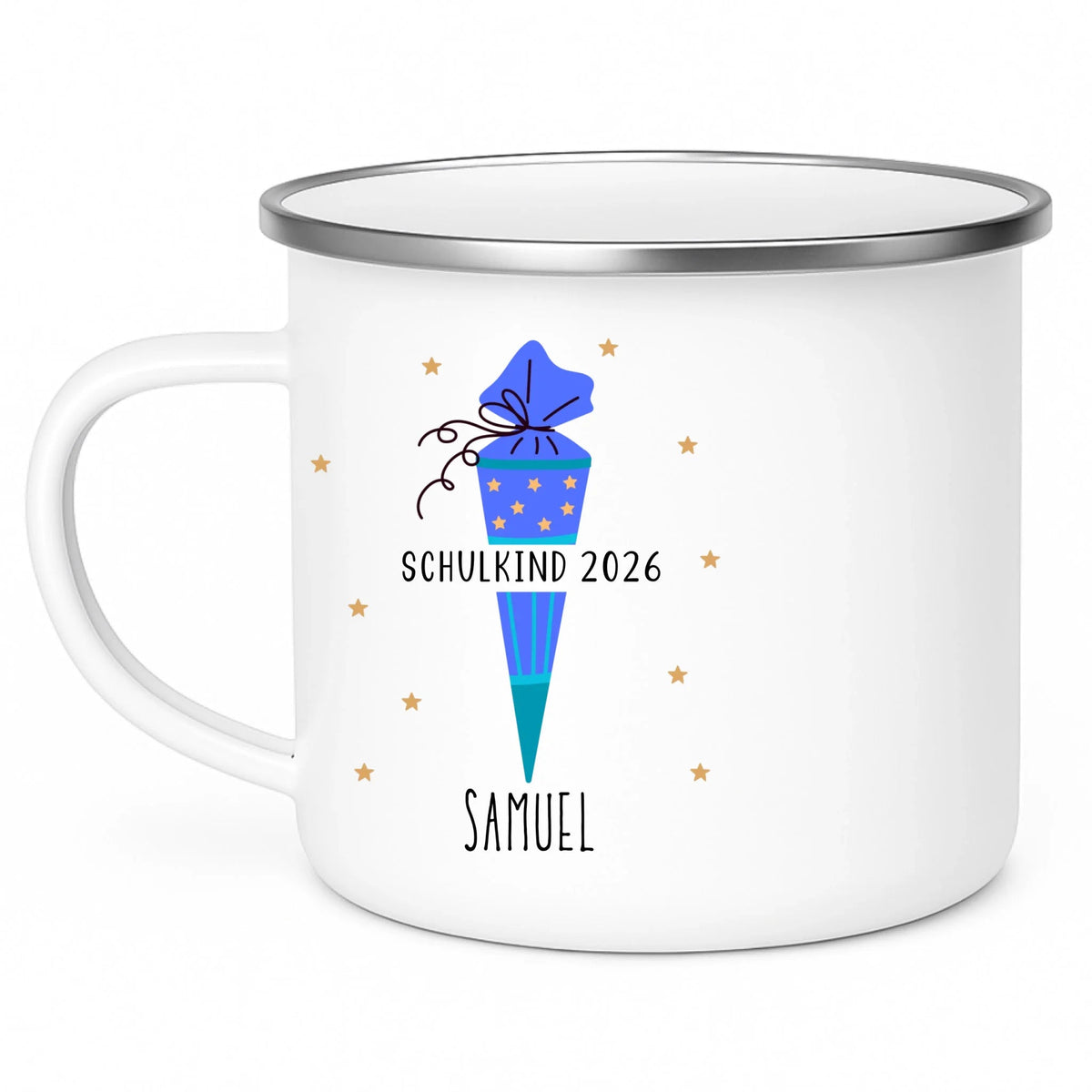 Personalisierte Tasse zur Einschulung - Schulkind 2026 Little Mathilda Little Mathilda Emaille Tasse