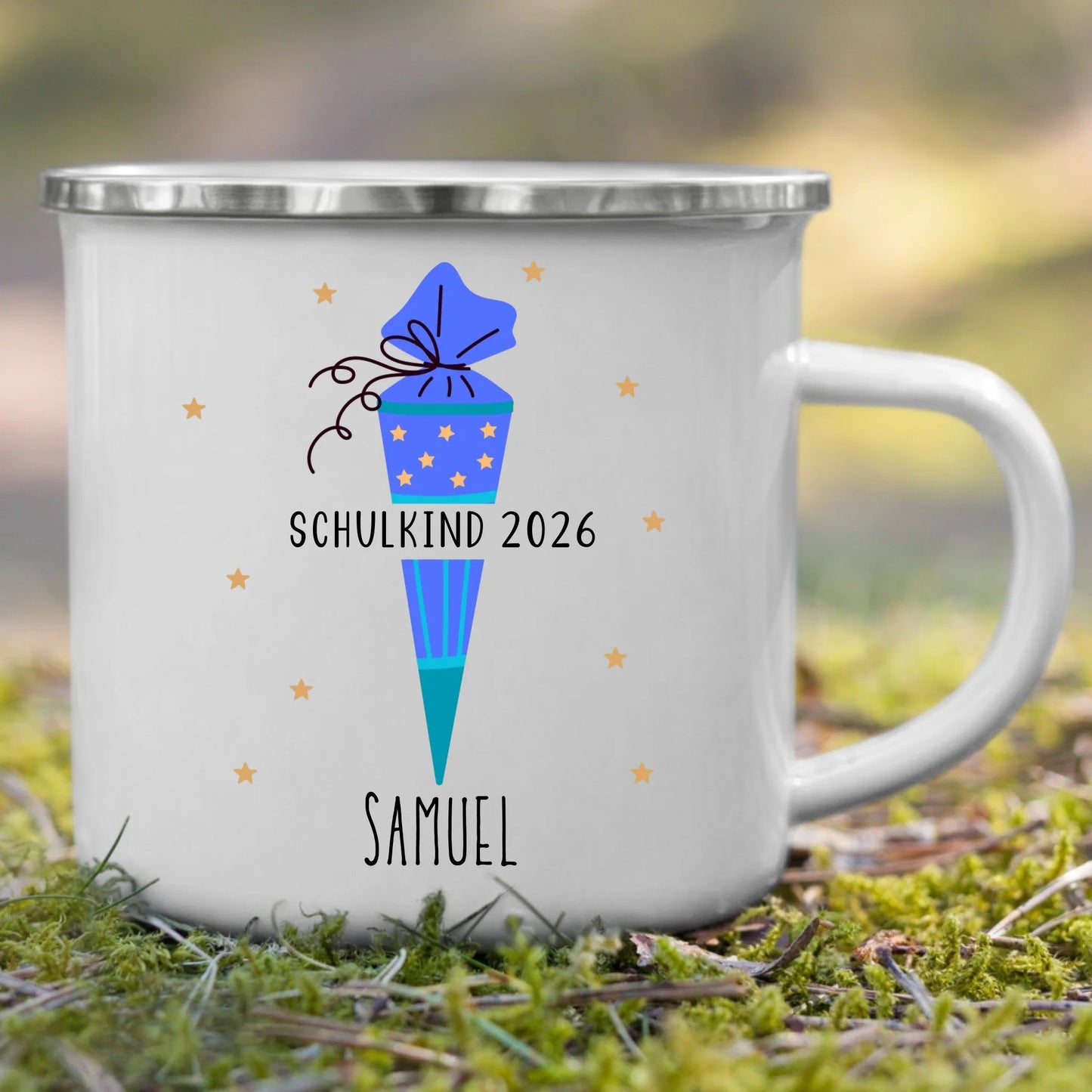 Personalisierte Tasse zur Einschulung - Schulkind 2026 Little Mathilda Little Mathilda Emaille Tasse