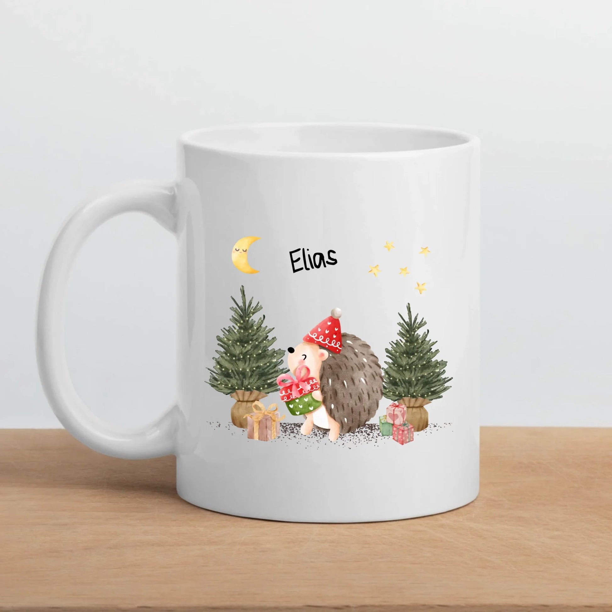 Personalisierte Weihnachtstasse für Kinder "Igel" Little Mathilda Little Mathilda Emaille Tasse
