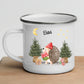Personalisierte Weihnachtstasse für Kinder „Igel“ mit Namen Little Mathilda Little Mathilda Emaille Tasse