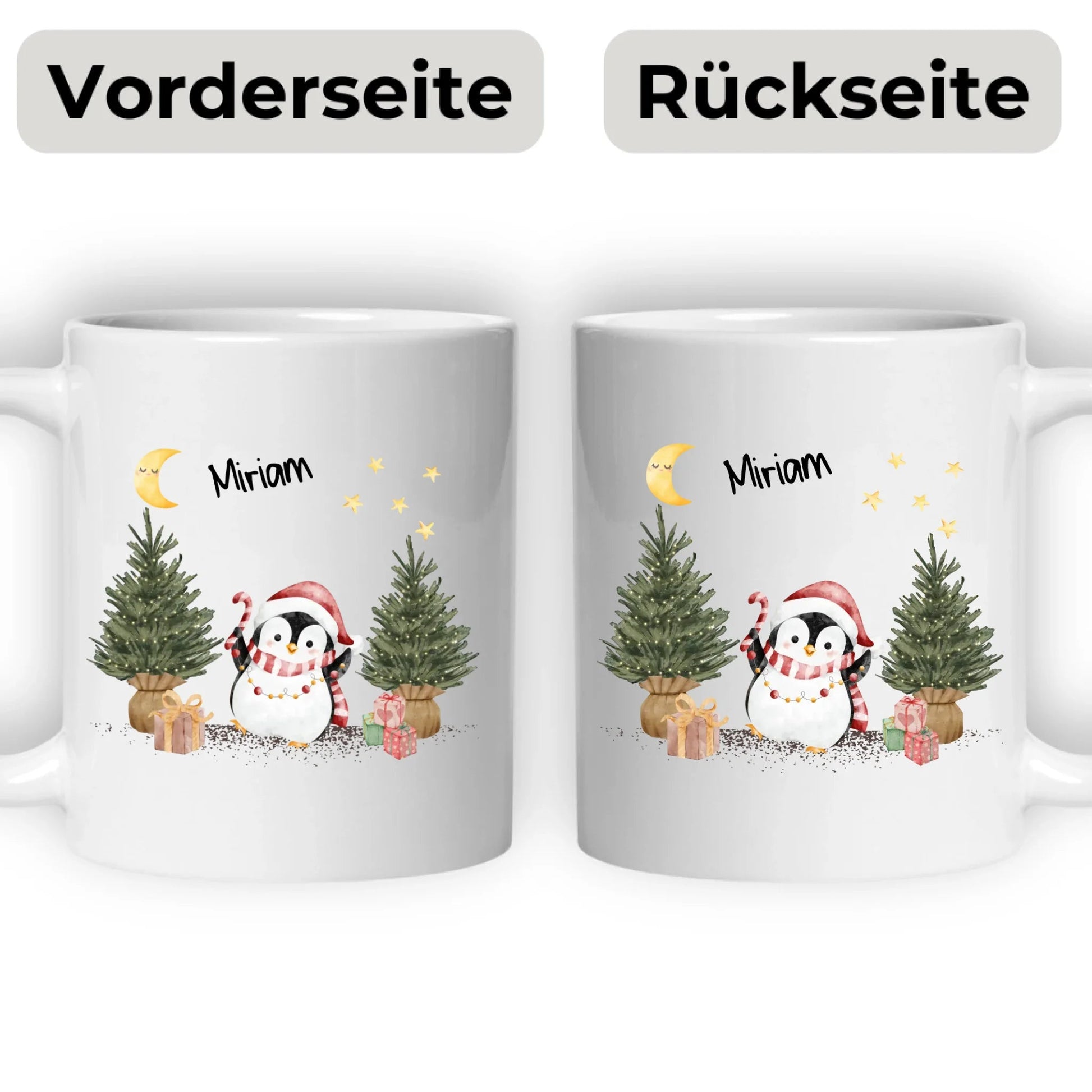 Personalisierte Weihnachtstasse für Kinder "Pinguin" Little Mathilda Little Mathilda Emaille Tasse