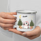 Personalisierte Weihnachtstasse für Kinder "Pinguin" Little Mathilda Little Mathilda Emaille Tasse