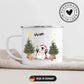 Personalisierte Weihnachtstasse für Kinder „Pinguin“ mit Namen Little Mathilda Little Mathilda Emaille Tasse