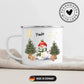 Personalisierte Weihnachtstasse für Kinder „Schneemann“ mit Namen Little Mathilda Little Mathilda Emaille Tasse