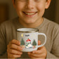 Personalisierte Weihnachtstasse für Kinder „Schneemann“ mit Namen Little Mathilda Little Mathilda Emaille Tasse