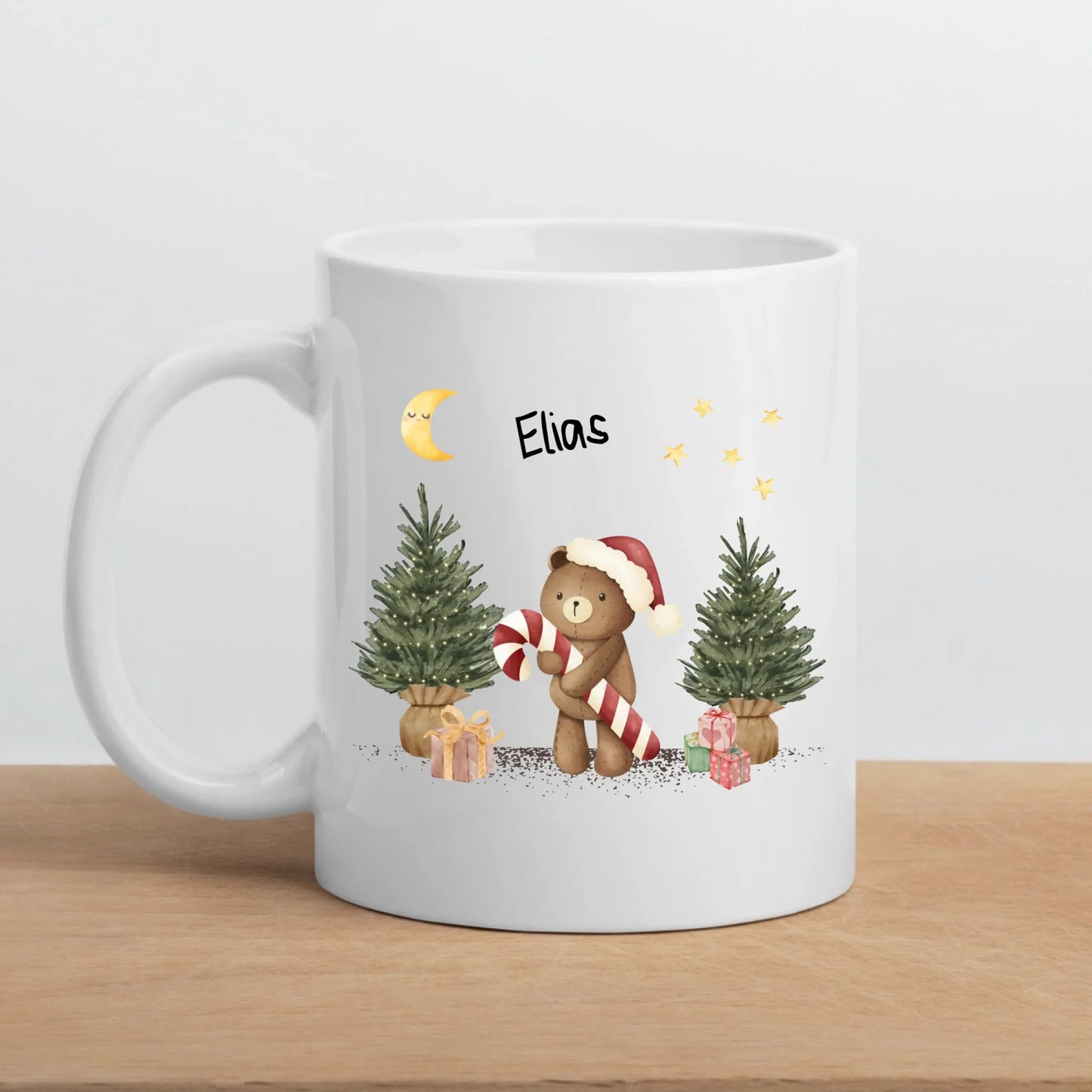 Personalisierte Weihnachtstasse für Kinder "Teddy" Little Mathilda Little Mathilda Emaille Tasse