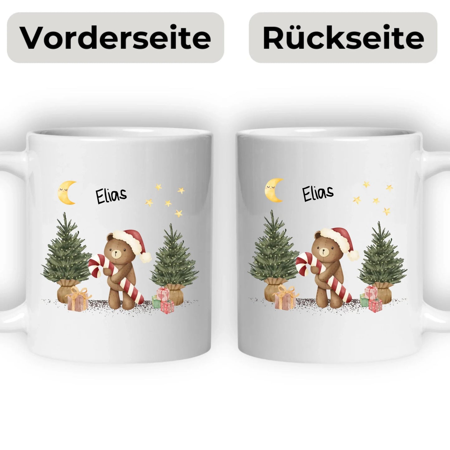 Personalisierte Weihnachtstasse für Kinder "Teddy" Little Mathilda Little Mathilda Emaille Tasse