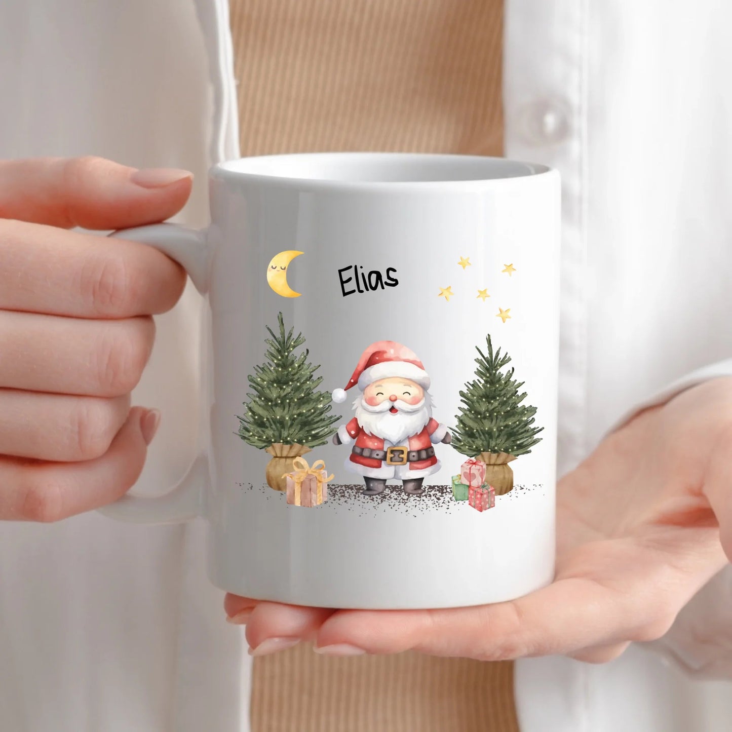 Personalisierte Weihnachtstasse für Kinder "Weihnachtsmann" Little Mathilda Little Mathilda Emaille Tasse