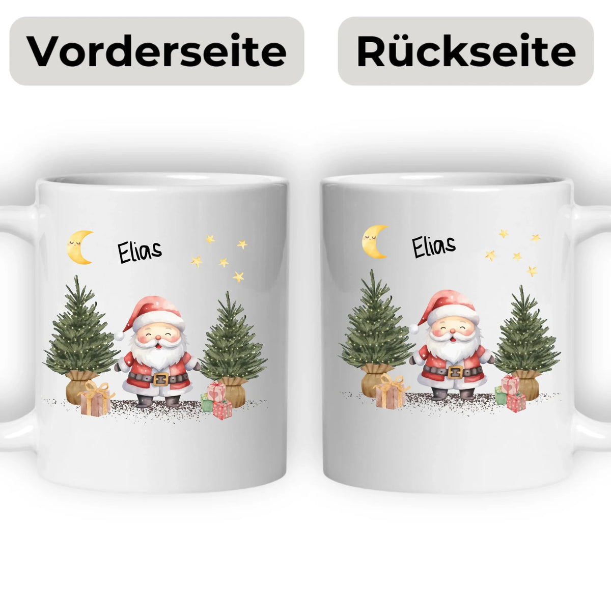 Personalisierte Weihnachtstasse für Kinder „Weihnachtsmann“ mit Namen Little Mathilda Little Mathilda Emaille Tasse