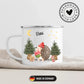 Personalisierte Weihnachtstasse für Kinder "Igel" Little Mathilda Little Mathilda Emaille Tasse