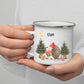 Personalisierte Weihnachtstasse für Kinder "Igel" Little Mathilda Little Mathilda Emaille Tasse