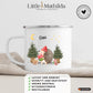 Personalisierte Weihnachtstasse für Kinder "Igel" Little Mathilda Little Mathilda Emaille Tasse