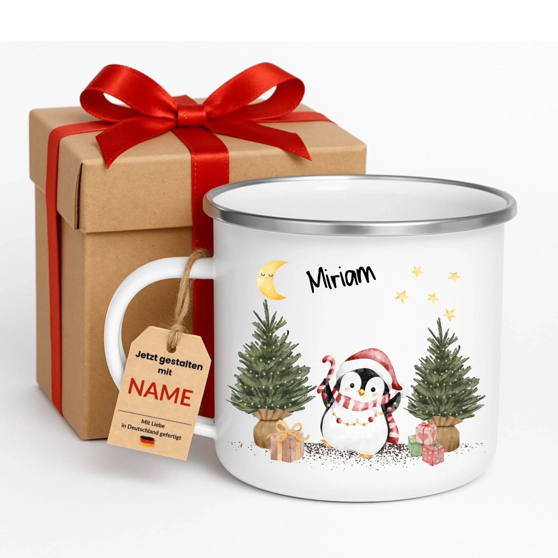 Bruchsichere Emaille Tasse für Kinder – personalisierte Kindertasse mit Namen, kratzfest und nachhaltig hergestellt