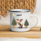 Personalisierte Weihnachtstasse für Kinder "Rentier" Little Mathilda Little Mathilda Emaille Tasse