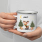 Personalisierte Weihnachtstasse für Kinder "Rentier" Little Mathilda Little Mathilda Emaille Tasse