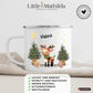 Personalisierte Weihnachtstasse für Kinder "Rentier" Little Mathilda Little Mathilda Emaille Tasse