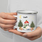 Personalisierte Weihnachtstasse für Kinder "Schneemann" Little Mathilda Little Mathilda Emaille Tasse