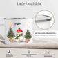 Personalisierte Weihnachtstasse für Kinder "Schneemann" Little Mathilda Little Mathilda Emaille Tasse