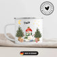 Personalisierte Weihnachtstasse für Kinder "Schneemann" Little Mathilda Little Mathilda Emaille Tasse