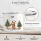 Personalisierte Weihnachtstasse für Kinder "Teddy" Little Mathilda Little Mathilda Emaille Tasse